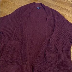 American Eagle Maroon Cardigan